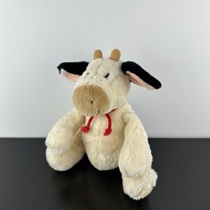 Gund Rare Buttermilk Cow 9" #2526 White Cream Black Plush Stuffed Animal